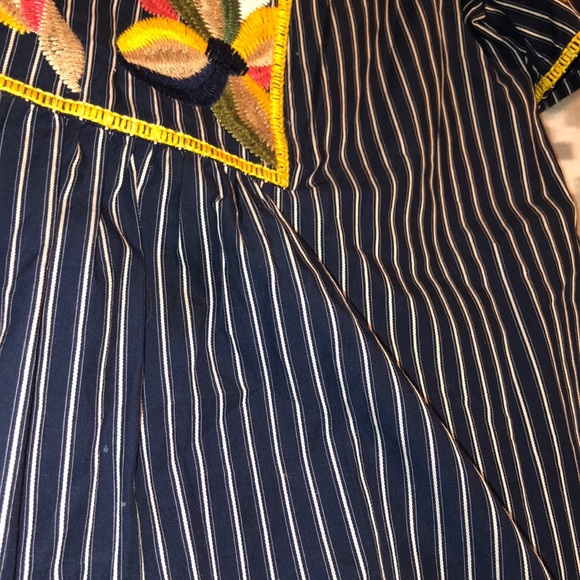 Madewell Embroidered Blue/White Top Size S NWOT - Picture 6 of 11